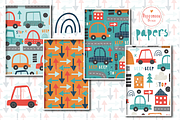 Traffic paper set, a Pattern Graphic by Poppymoondesign (Thumbnail 2 of 3)