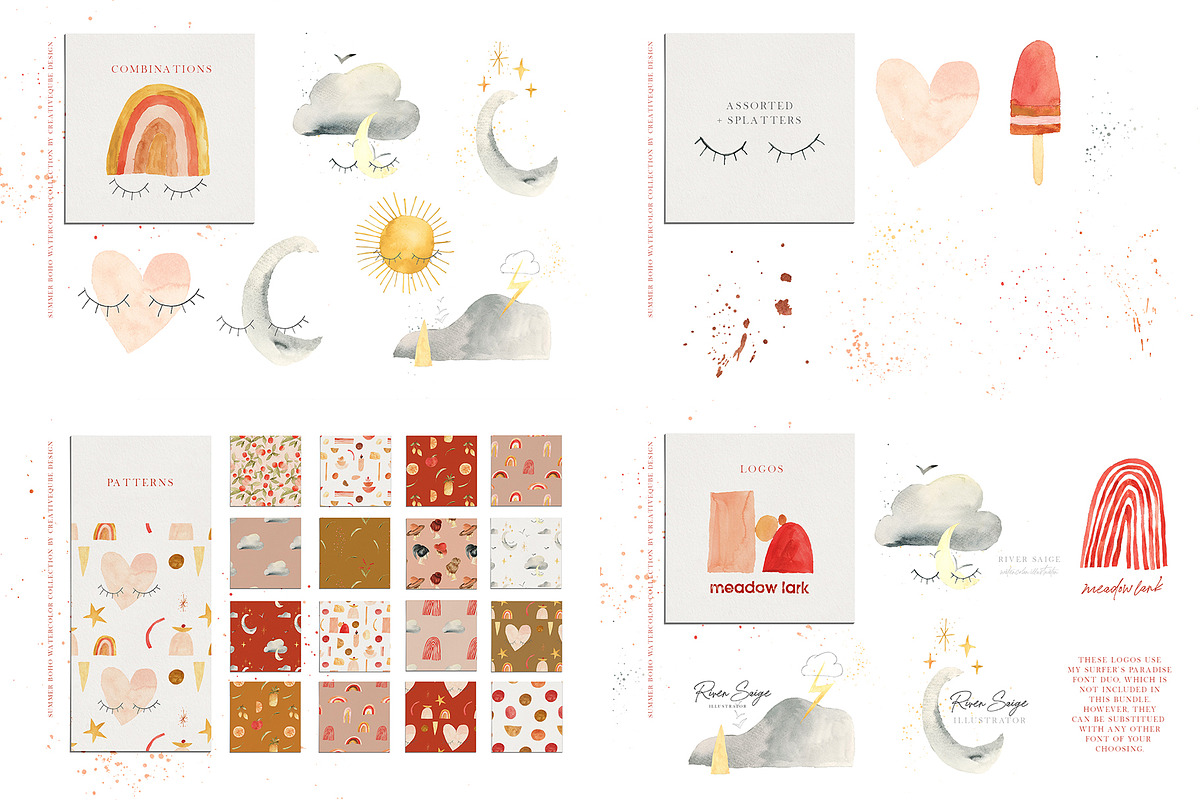 The Amazing Watercolor Bundle, an Object Illustration by Creativeqube Design (Photo 61 of 75)