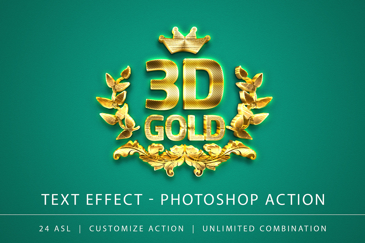 3D Gold Text Effect