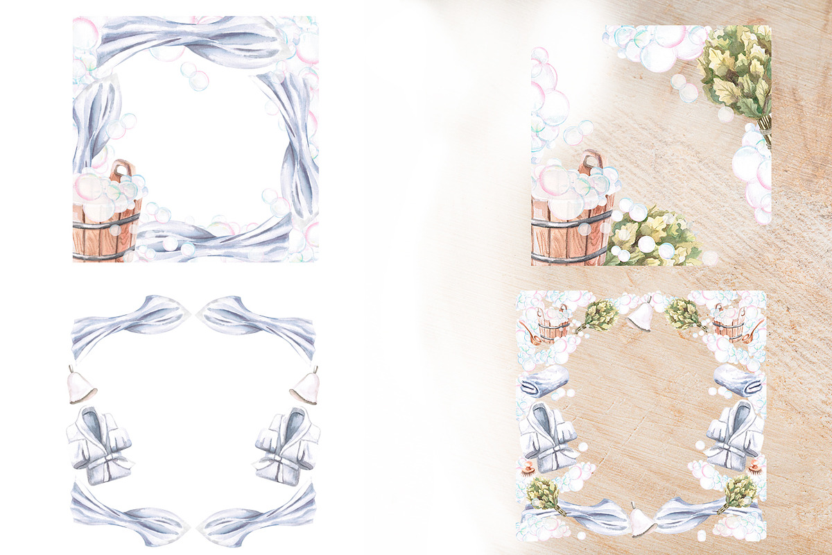 Bath and sauna accessories, a Decorative Illustration by SvetLana (Photo 11 of 15)