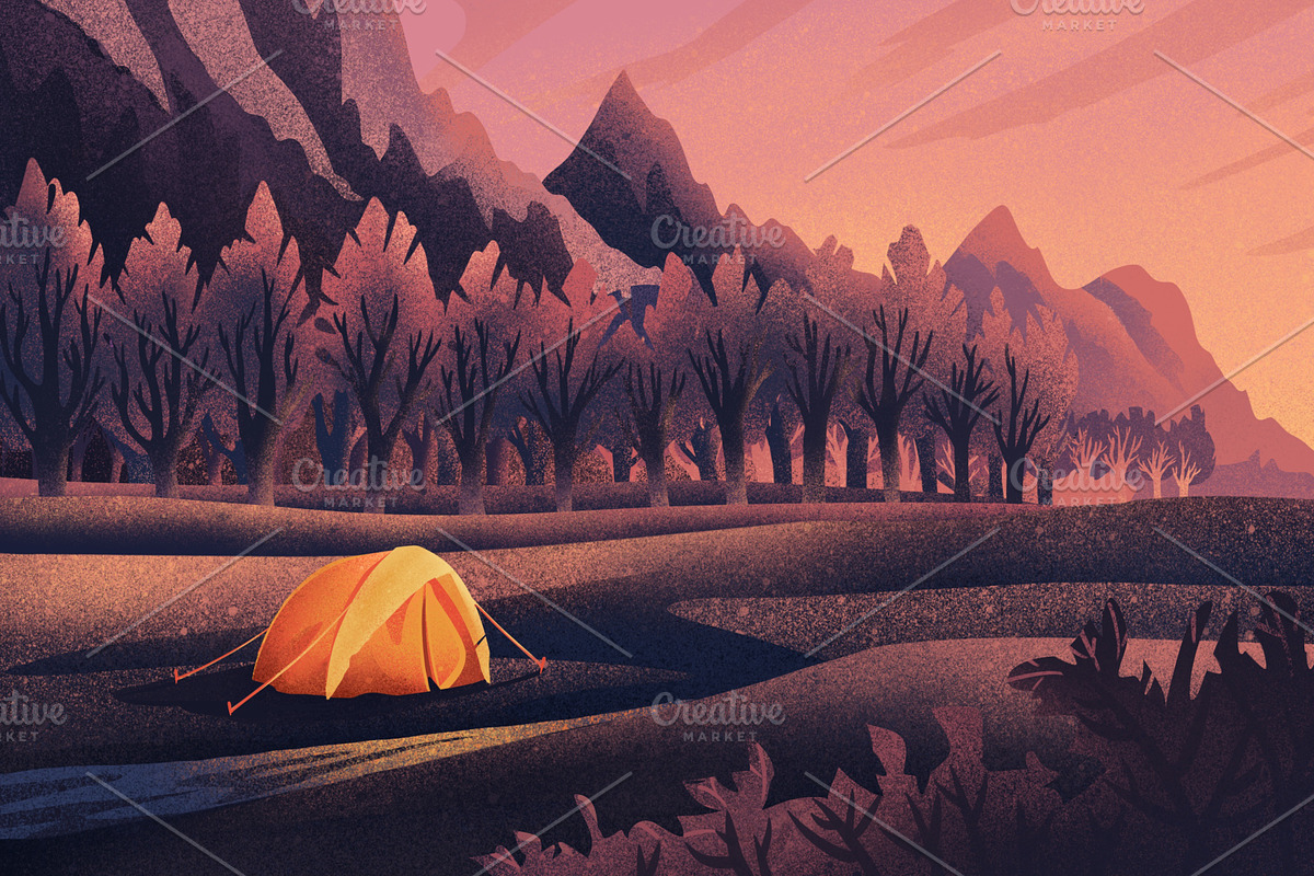 illustration of travel explore, an Illustration by Artmeesri (Photo 3 of 3)