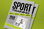 Gray Green Sport Training Flyer Set, a Flyer Template by graphicook (Thumbnail 2 of 3)
