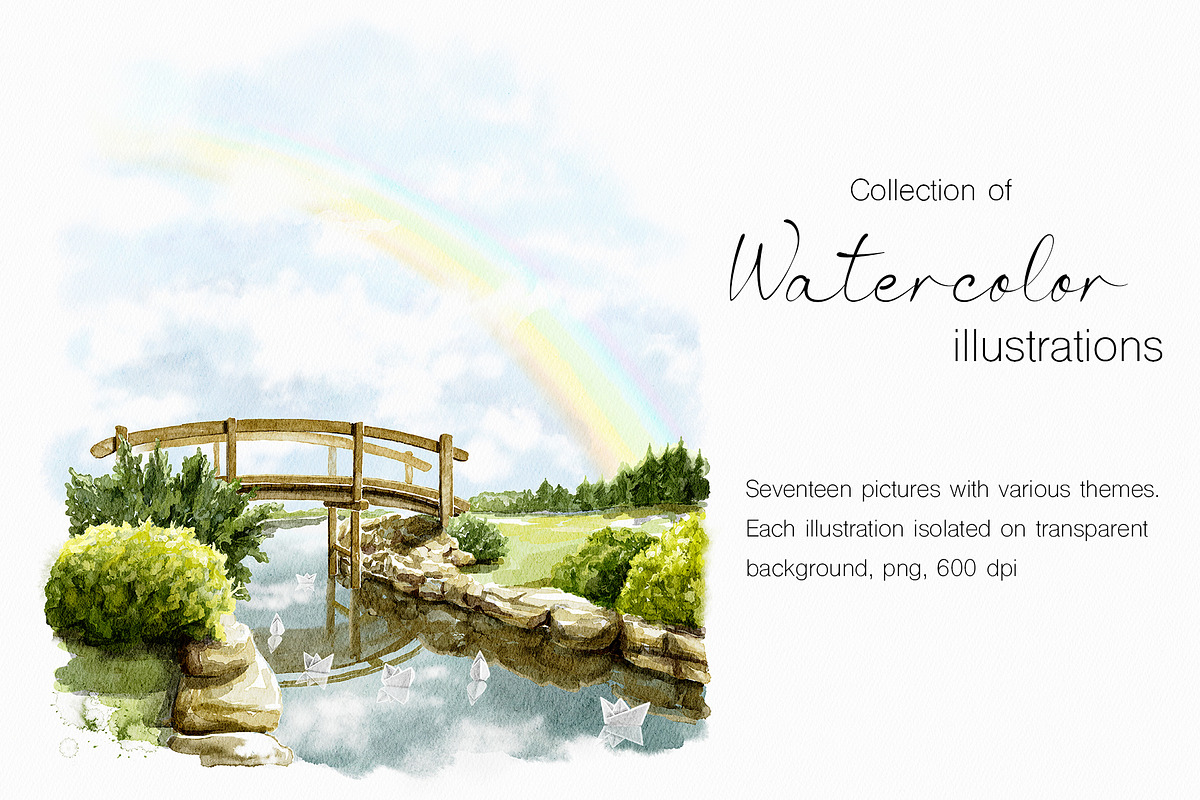 Watercolor postcards, a Food Illustration by Mimomy (Photo 2 of 11)