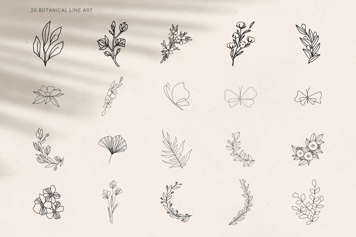 Nymph. Line Art Floral Women, a Person Illustration by AnMark (Photo 5 of 11)