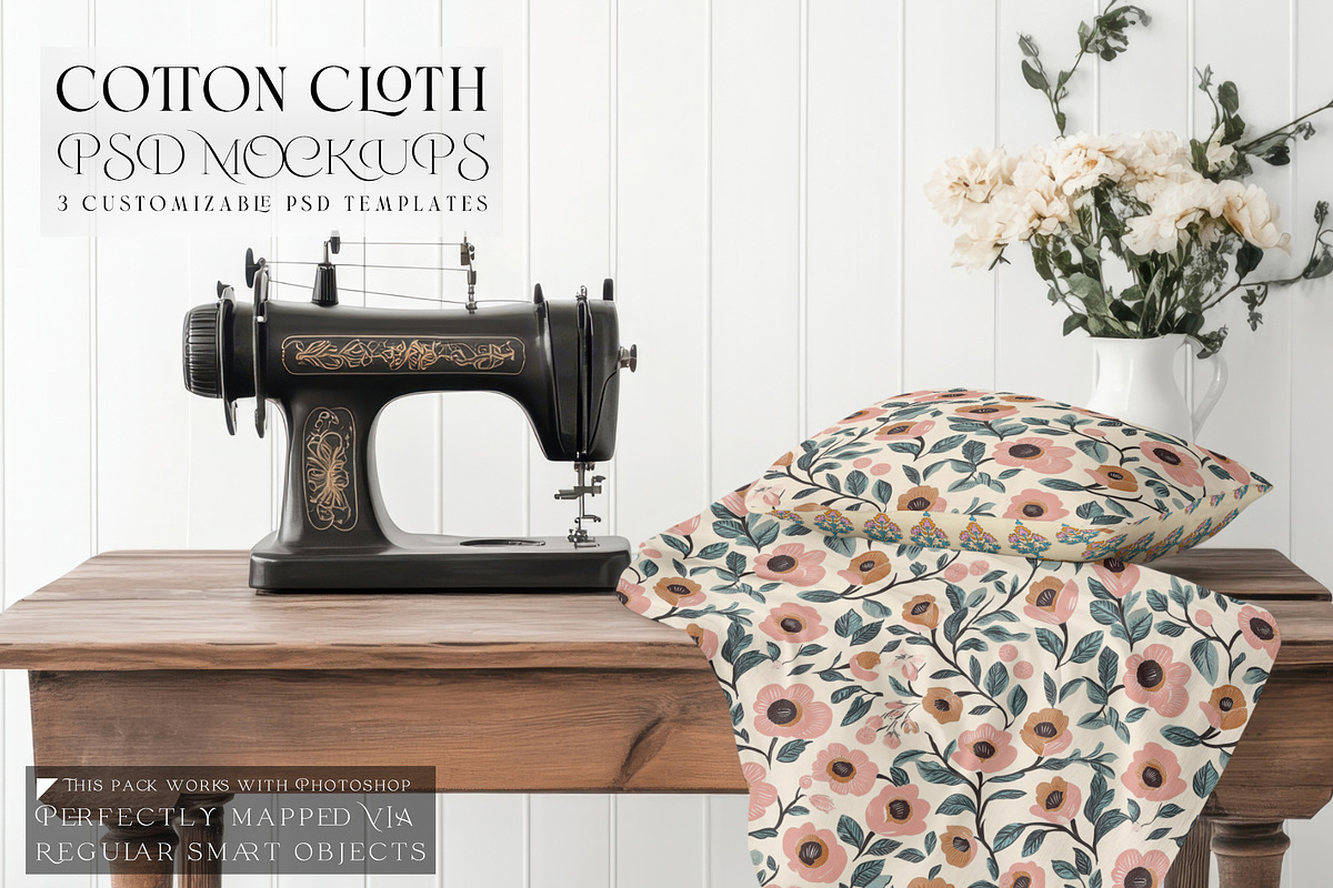 Cotton Cloth Sewing Mockups, a Merchandise Mockup by mock-ups (Photo 1 of 14)