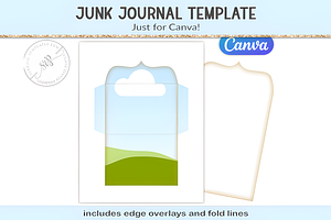Junk Journal Canva Frame Template, a Marketing Template by Ink Gallery