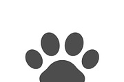 Animal paw icon and pet concept, a Solid Icon by motorama (Thumbnail 1 of 2)