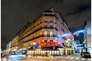 Traditional Parisian corner cafe, an Architecture Photo by Leonid Andronov