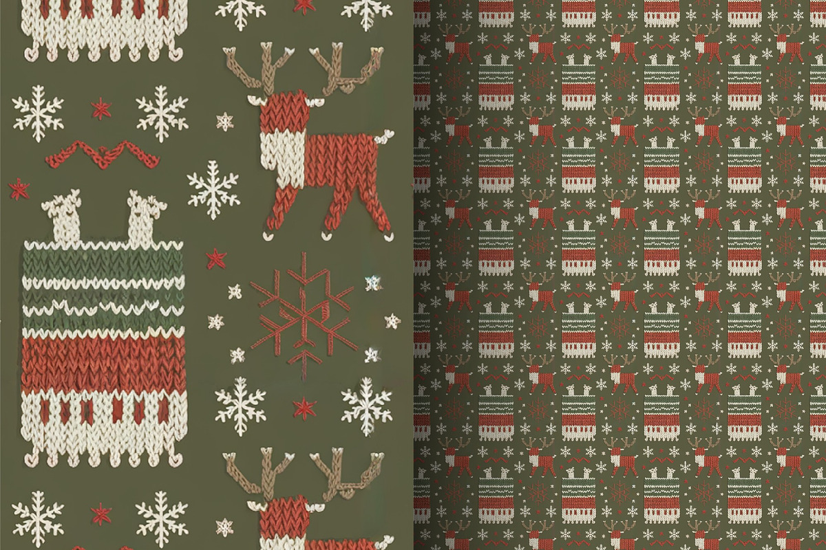 Christmas Ugly Seamless Pattern, a Pattern Graphic by DIYnArtShop (Photo 6 of 11)