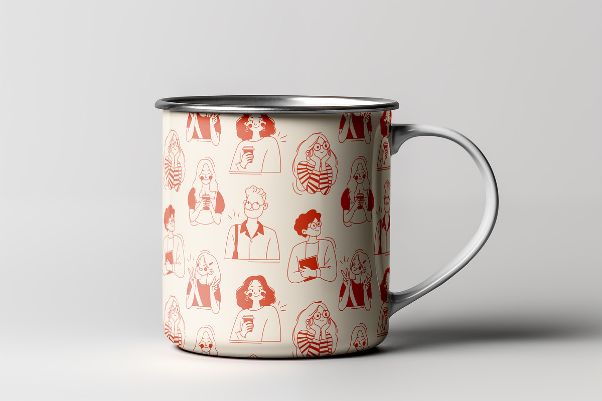 Character Line Art Pattern, a Pattern Graphic by Neermana (Photo 4 of 5)