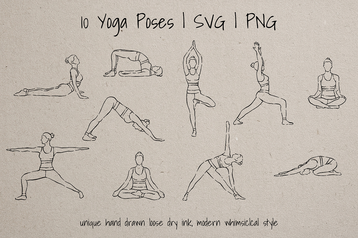 Morning Yoga | Loose Sketch Bundle, a Sport Illustration by Artalia (Photo 2 of 5)