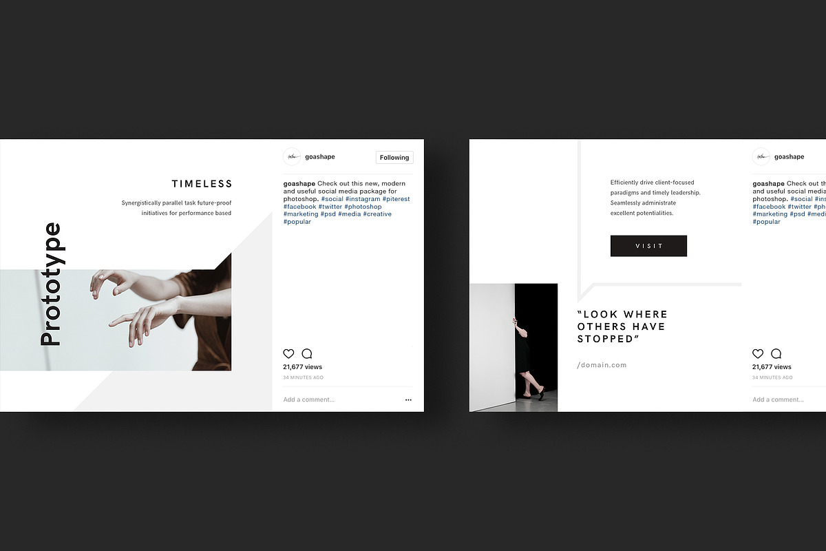 Minimal Canva Social Media Instagram, a Social Media Template by Goashape Studio (Photo 4 of 10)
