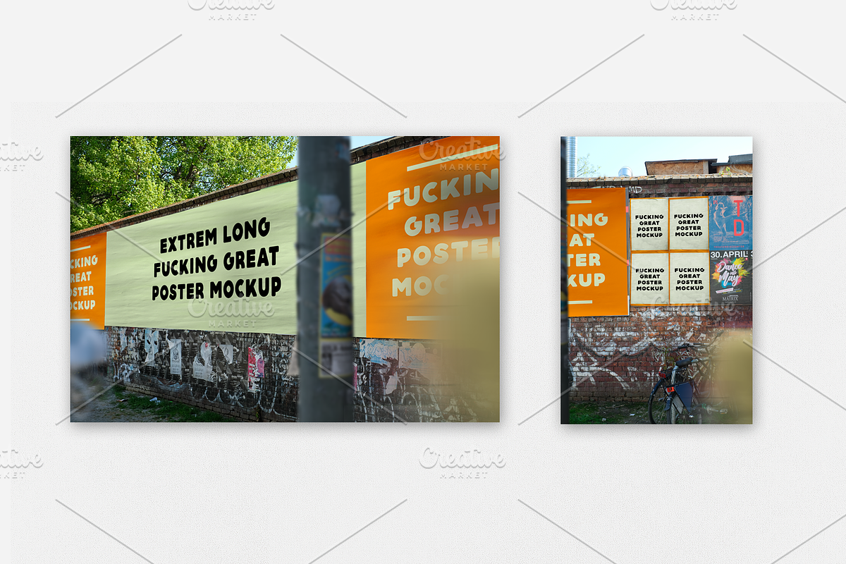 Urban Poster Mockups, a Presentation Template by khoai_tây (Photo 6 of 7)