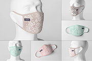 Face Mask Mock-up, a Merchandise Mockup by BLISS DESIGN (Thumbnail 1 of 3)