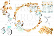 Watercolor Coffee Paris Cafe Clipart, a Decorative Illustration by Frou Fou Craft (Thumbnail 3 of 4)