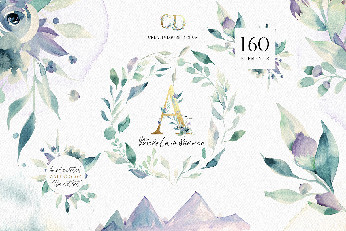 The Amazing Watercolor Bundle, an Object Illustration by Creativeqube Design (Photo 20 of 75)