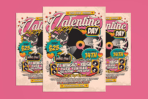 Valentines Day Party Flyer, a Flyer Template by Muhamad Iqbal hidayat