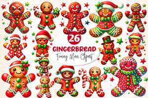 Funny Gingerbread Man Clipart PNG, a Work Illustration by Dream Creation