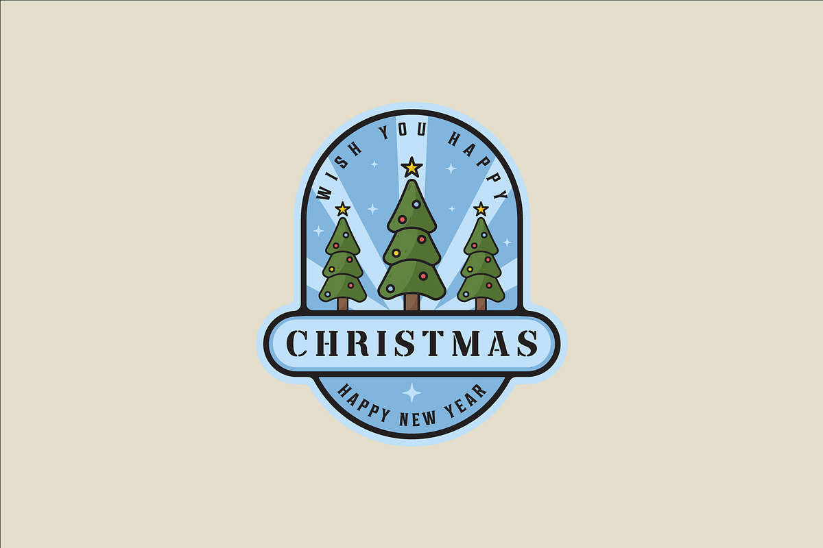 pine tree christmas emblem logo, a Branding & Logo Template by zyxroun shop