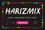 Harizmix Handwritten Marker Font, a Script Font by serkorkin (Thumbnail 1 of 8)