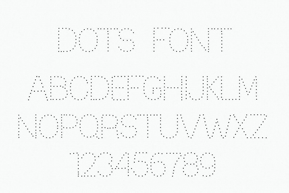 Dots Display Font preview 5