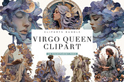 Virgo Lady Clipart Bundle, a Person Illustration by BusyDaydesign (Thumbnail 1 of 9)