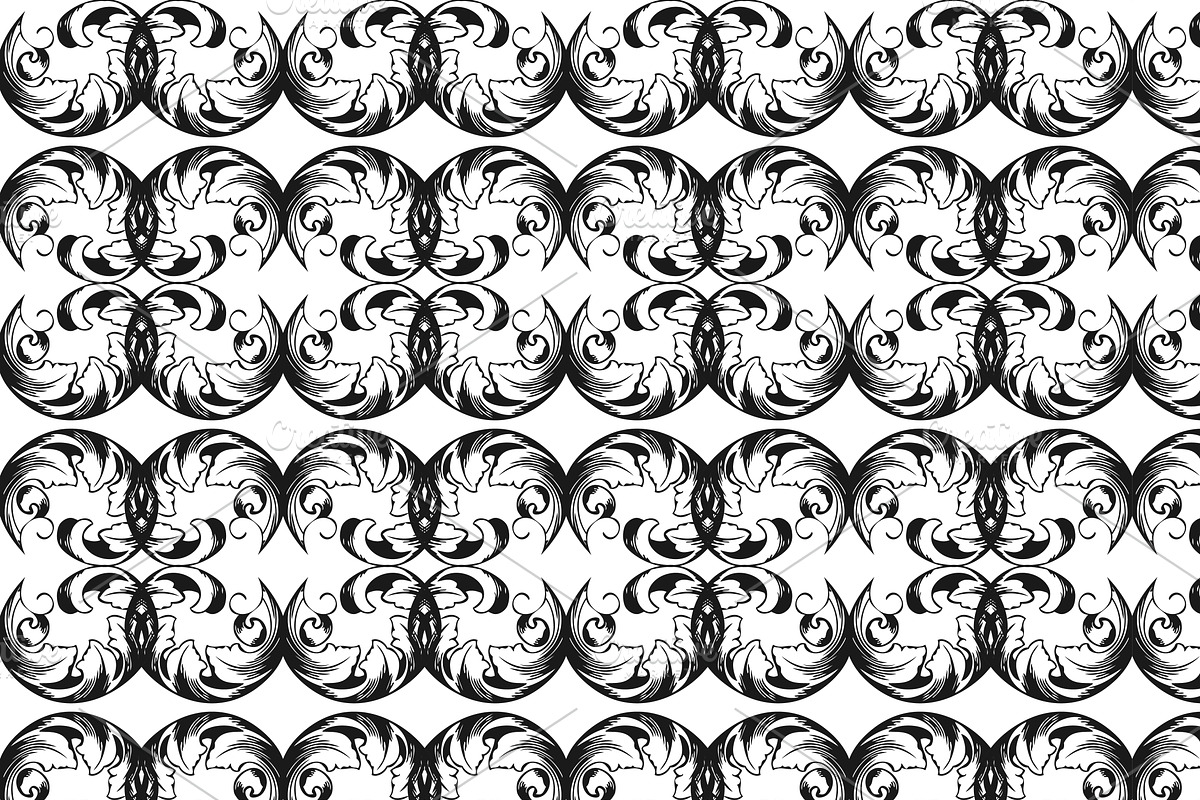 Monochrome seamless patterns set, a Pattern Graphic by mcherevan (Photo 4 of 5)