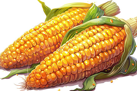 peeled corn with bright yellow kerne, a Photo by LOGOCREATIVE
