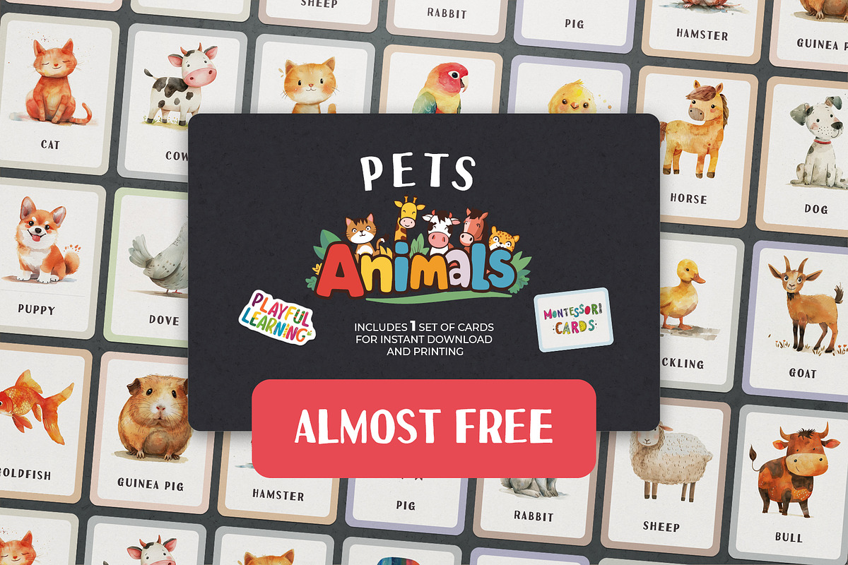 Almost Free Animals Montessori Cards, a School & Education Photo by Pix Cafe (Photo 1 of 11)