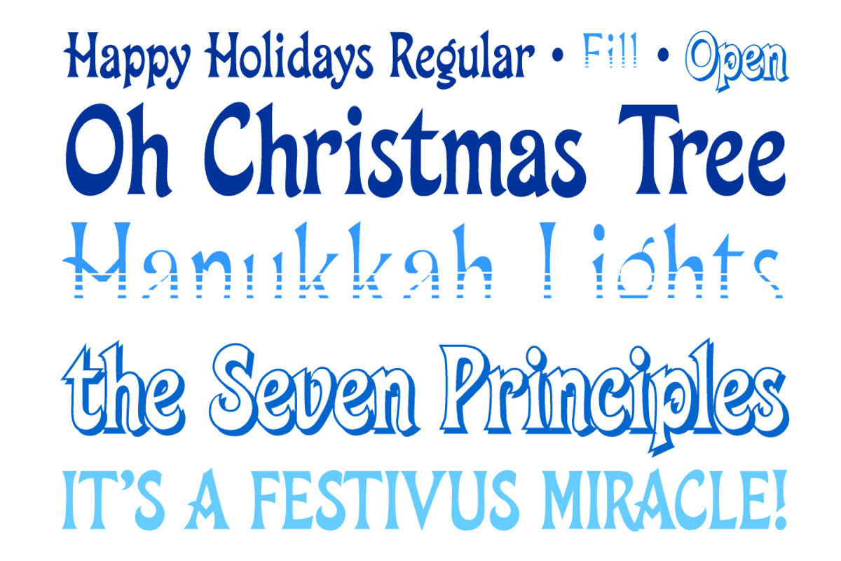 Happy Holidays - vintage poster font preview 2