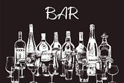 Cocktails, Drinks & Glasses, a Decorative Illustration by Ecaterina Sciuchina (Thumbnail 3 of 9)