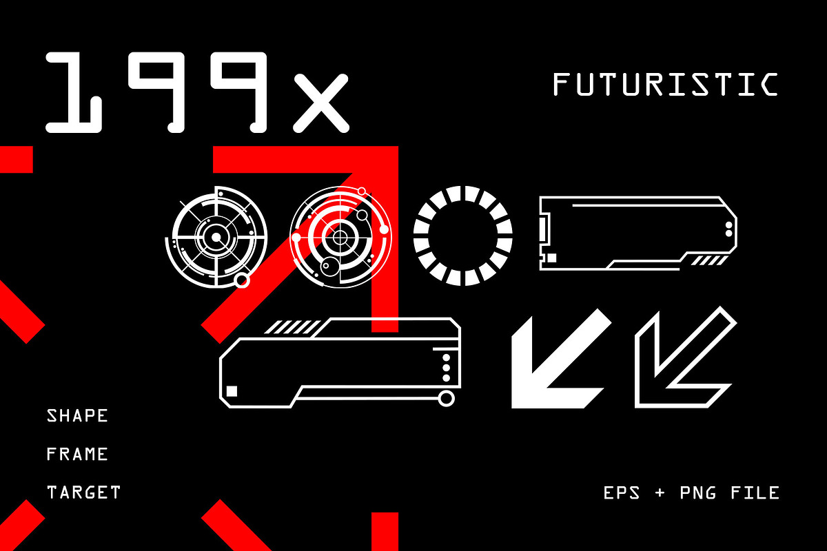 199 Futuristic Graphic Element, an Outline Icon by freeject.net (Photo 1 of 5)