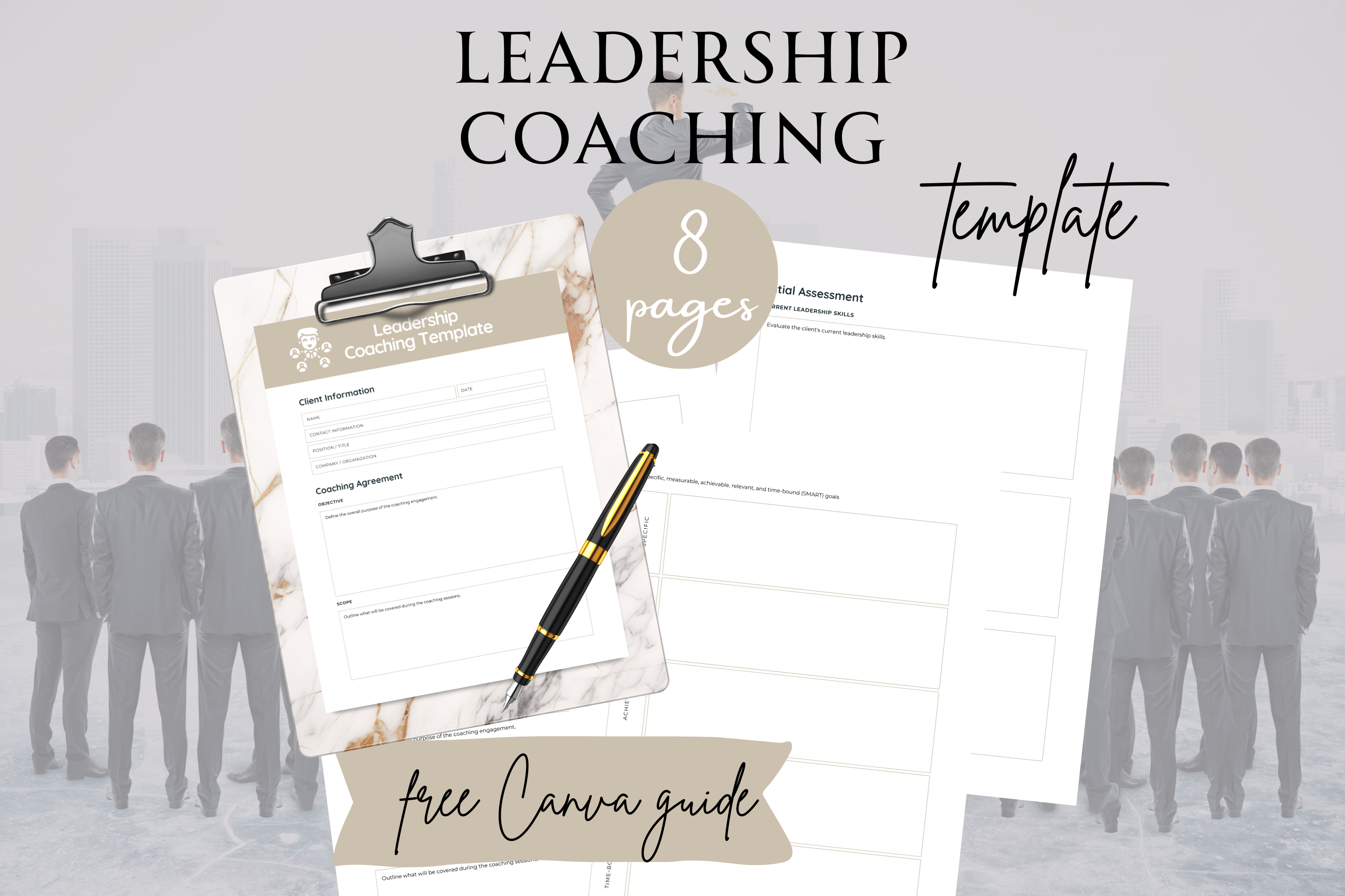LEADERSHIP COACHING TEMPLATE, a Marketing Template by Daring Digies