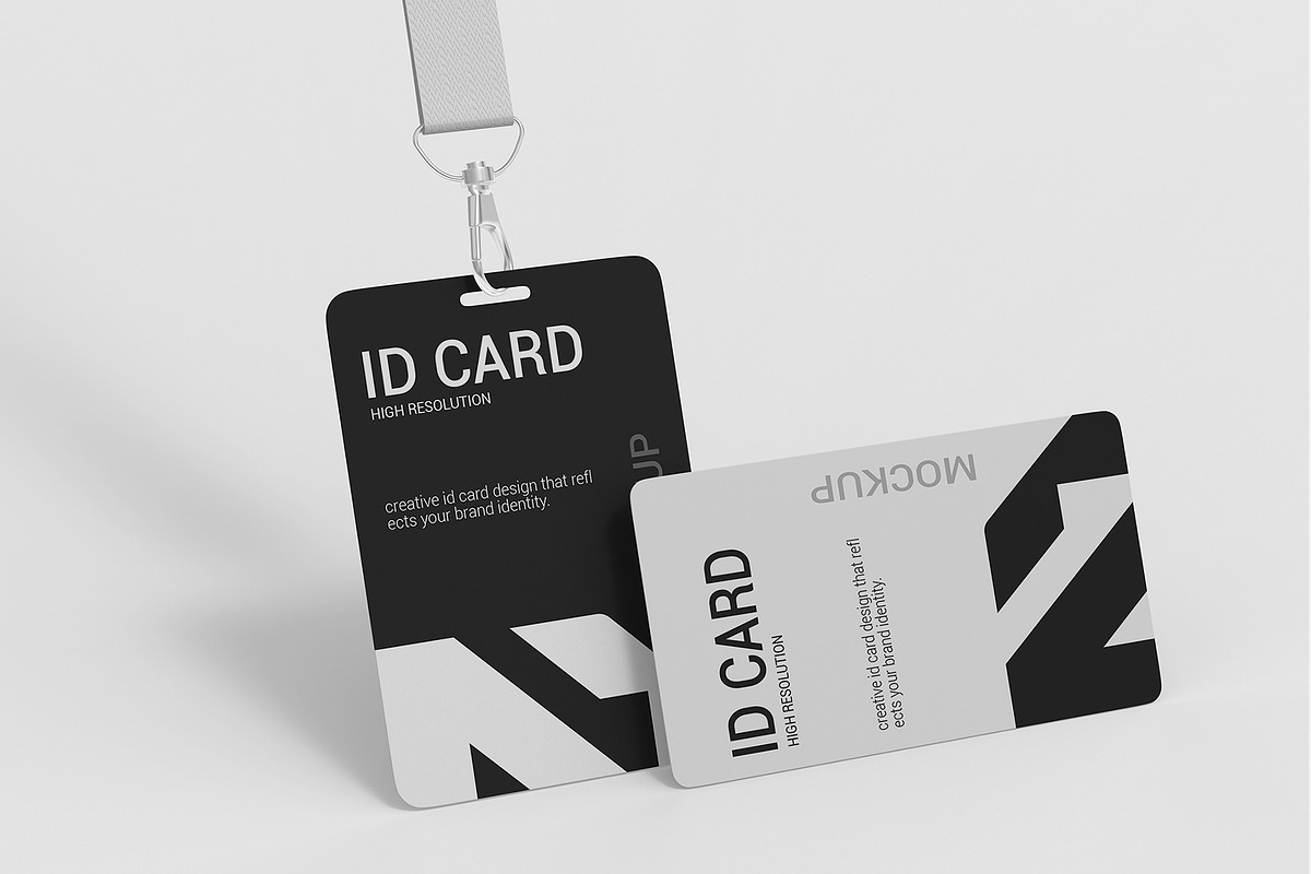 ID Card with Lanyard Mockup, a Product Mockup by graphypix (Photo 3 of 4)