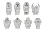 Halloween Tombstone Clipart, an Illustration by SugarPickle Clip Art (Thumbnail 2 of 4)