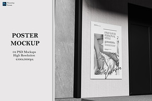 Poster Mockup, an Advertising Mockup by Ataku Design