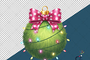 Christmas Ornament With Bow Png, an Illustration by Creative Art (Thumbnail 5 of 6)