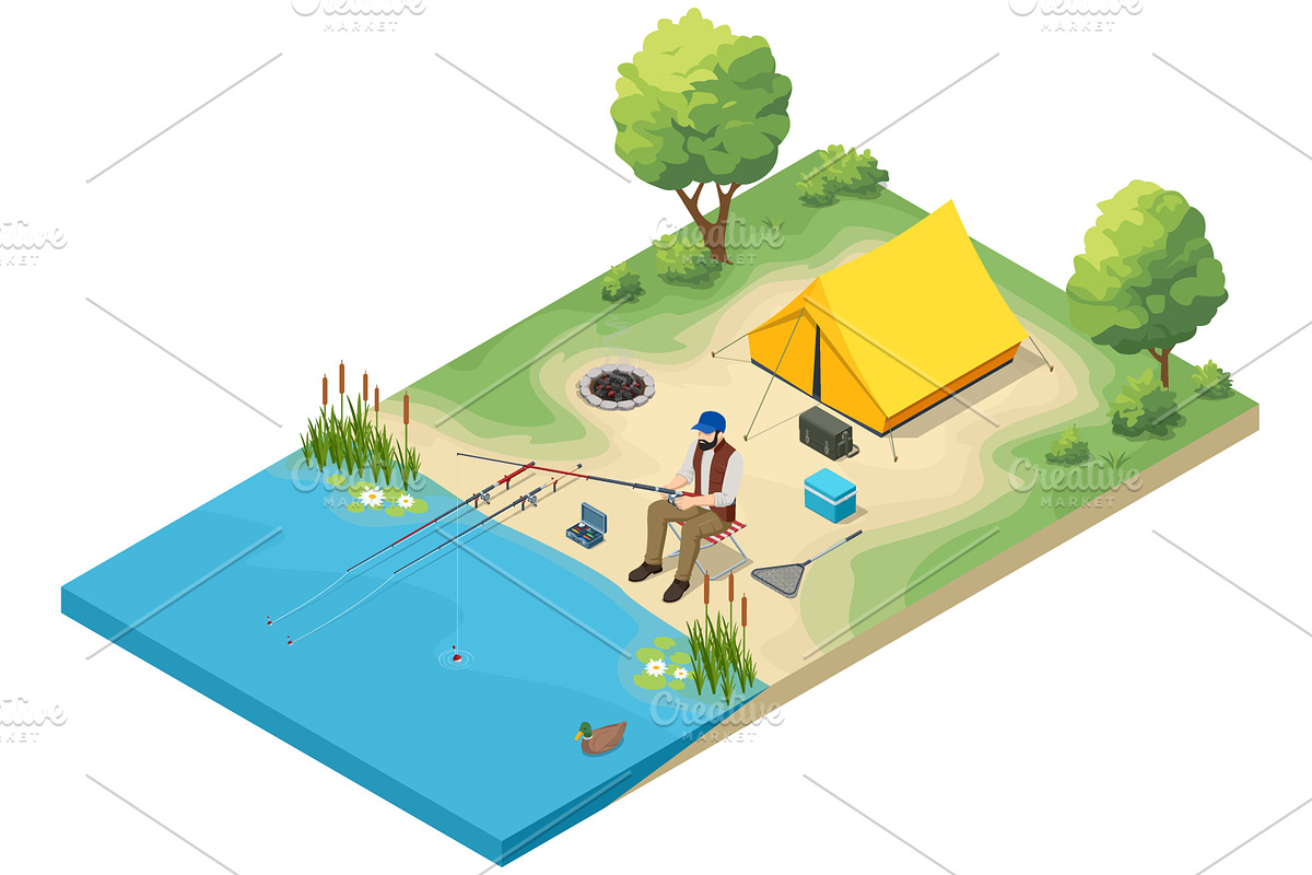 An Isometric illustration of a man, a Sport Illustration by Golden Sikorka