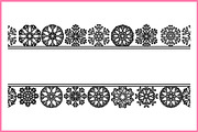 Snowflake Border SVG Clipart Vector, a Decorative Illustration by Gfx Expert Team (Thumbnail 4 of 7)