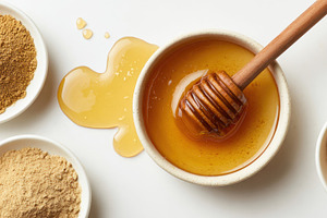 Golden honey and brown sugar spread, a Photo by Beautiful things