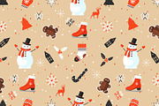 Colorful Retro Christmas Patterns, a Pattern Graphic by tomuato (Thumbnail 6 of 7)