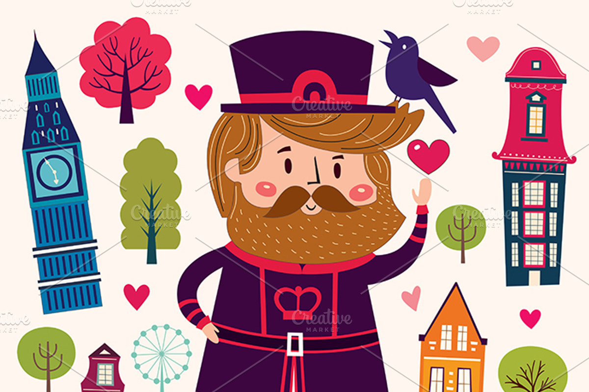 Illustrations with London symbols, a Decorative Illustration by MoleskoStudio (Photo 4 of 9)
