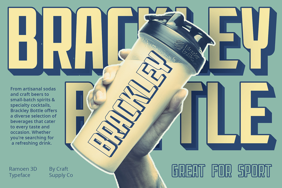 Ramoen 3D, a Sans Serif Font by Craft Supply Co. (Photo 8 of 8)