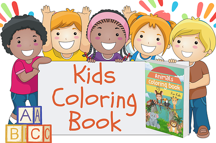 Animals coloring book with Alphabet
