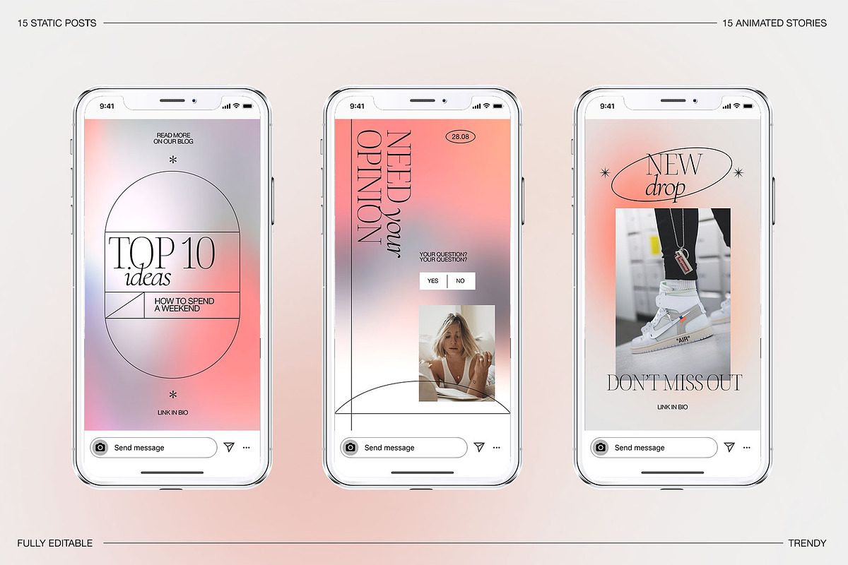 Gradient Aesthetic Insta PSD + Canva, a Social Media Template by Marie T (Photo 11 of 16)