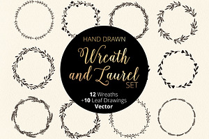 Wreath and Laurel - Hand Painted