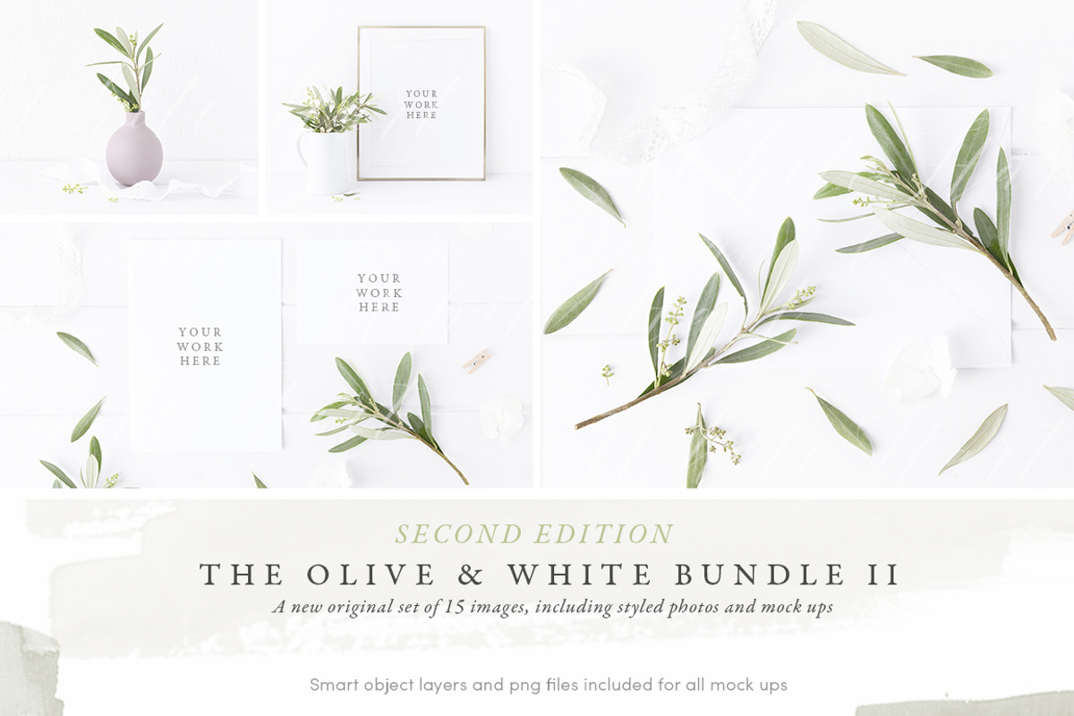 The Olive & White mockup Bundle, a Print Template by White Hart Co. (Photo 1 of 4)