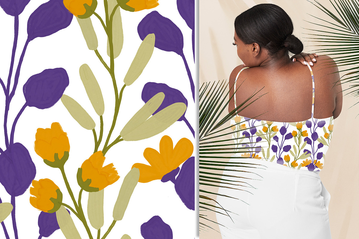 Summer Fruits Flowers Seamless Patte, a Pattern Graphic by KomannaArt (Photo 4 of 11)