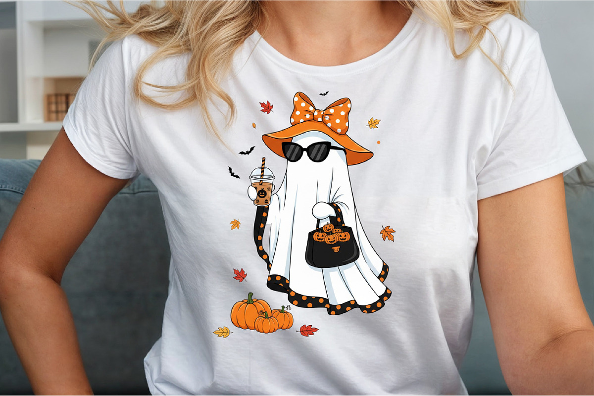 Cute Funny Ghost Pumpkin Halloween P, an Illustration by Sublimation Artist (Photo 4 of 9)