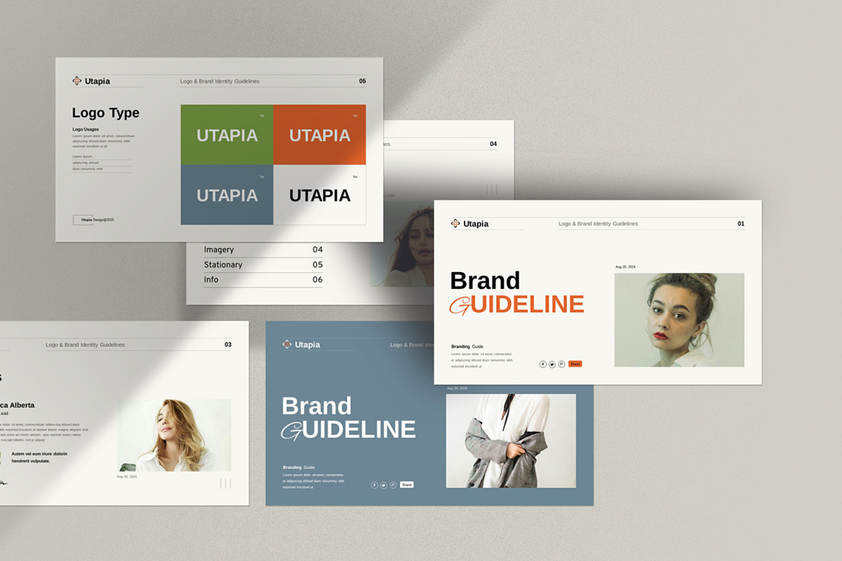 Brand Guidelines Presentation, a Presentation Template by Dream-Lab (Photo 2 of 7)
